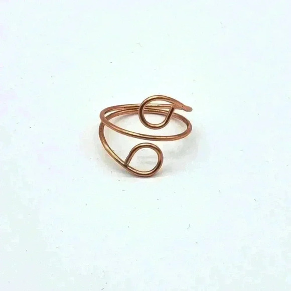 Artisan Jewelry - Handcrafted Adjustable Copper Wire Ring
